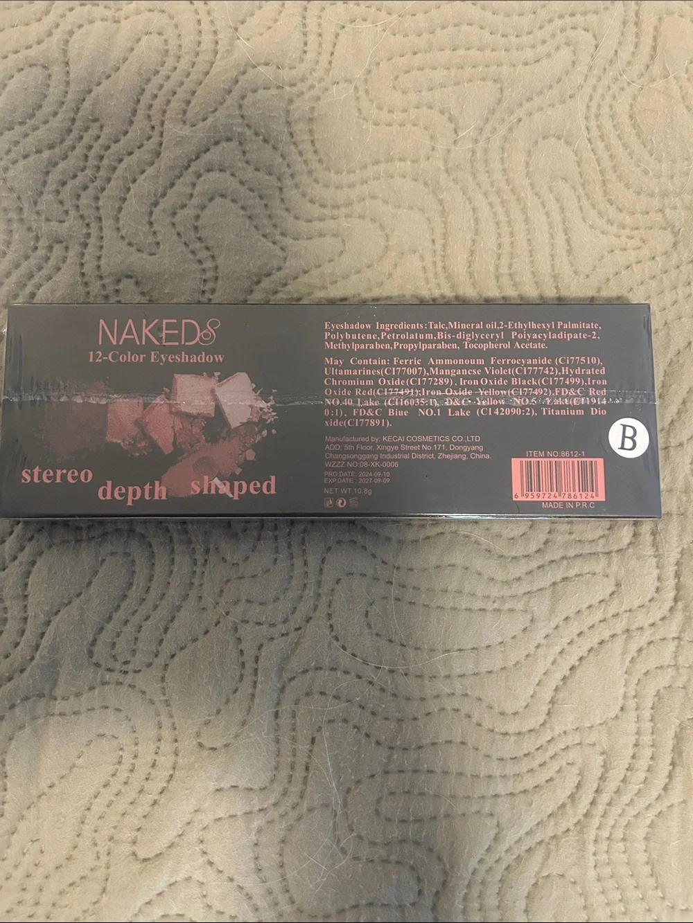 naked cosmetics NAKED8 12-Color Eyeshadow Palette - Black with Pink Logo